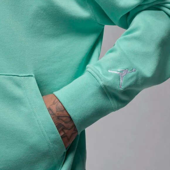 Jordan Flight MVP Men's Fleece Pullover Hoodie Green Large - Picture 4 of 11